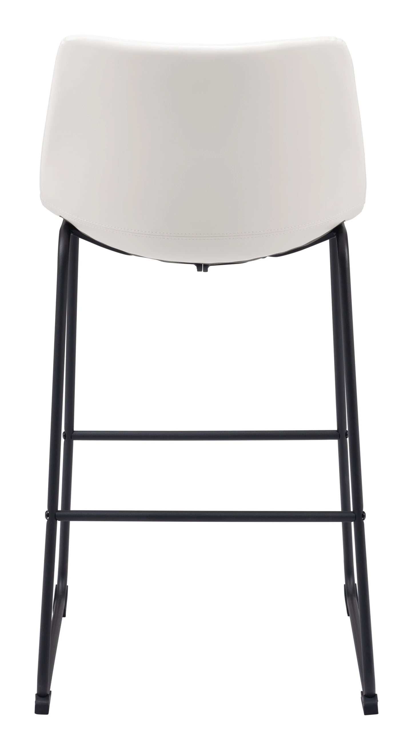Smart Barstool Distressed White Rear View