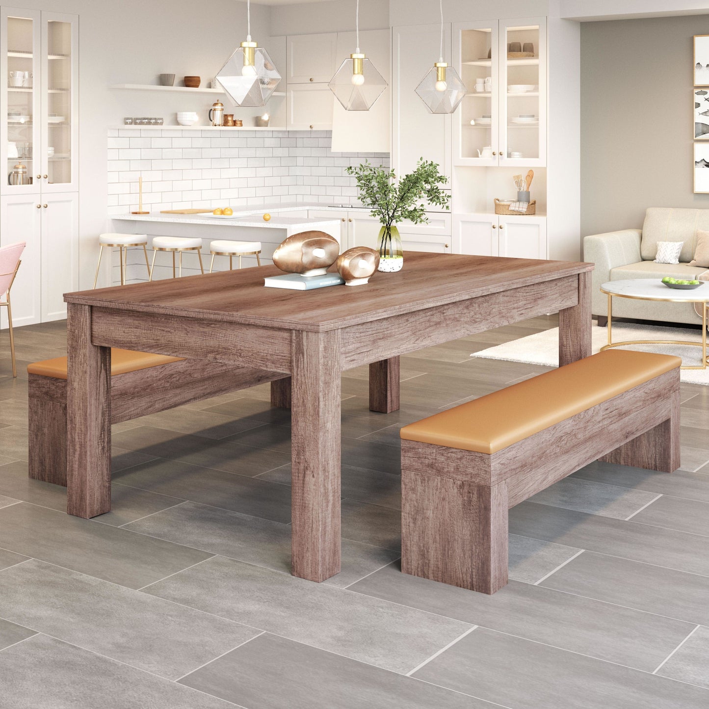 The dining top becomes the perfect place for a family meal.