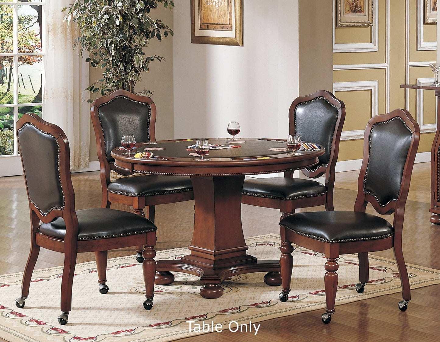 This 5 piece dining & poker table set is also available 