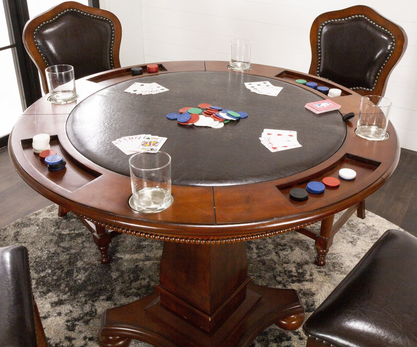 Counter height poker table set