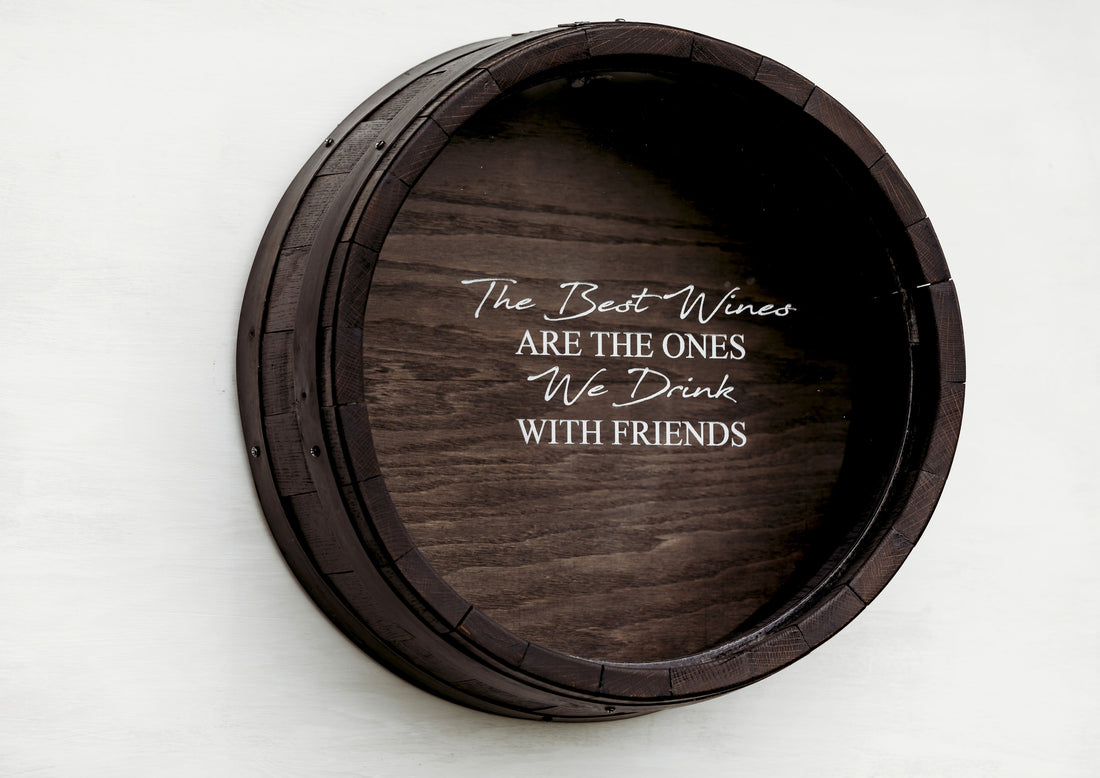 Wine Barrel Cork Display "The Best Wines"