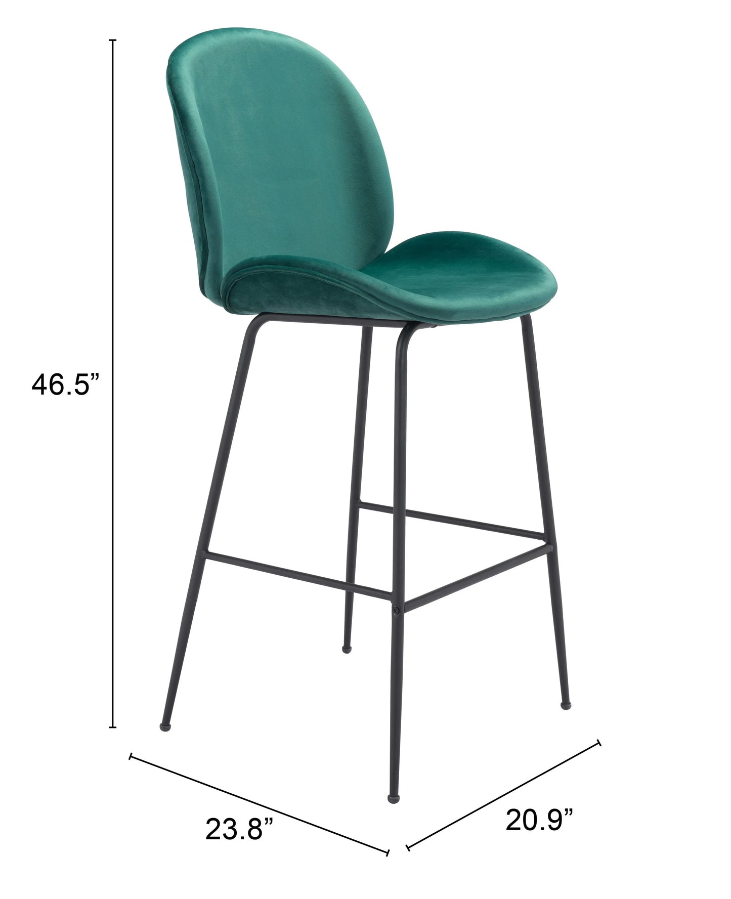 Miles Barstool Green Real Size