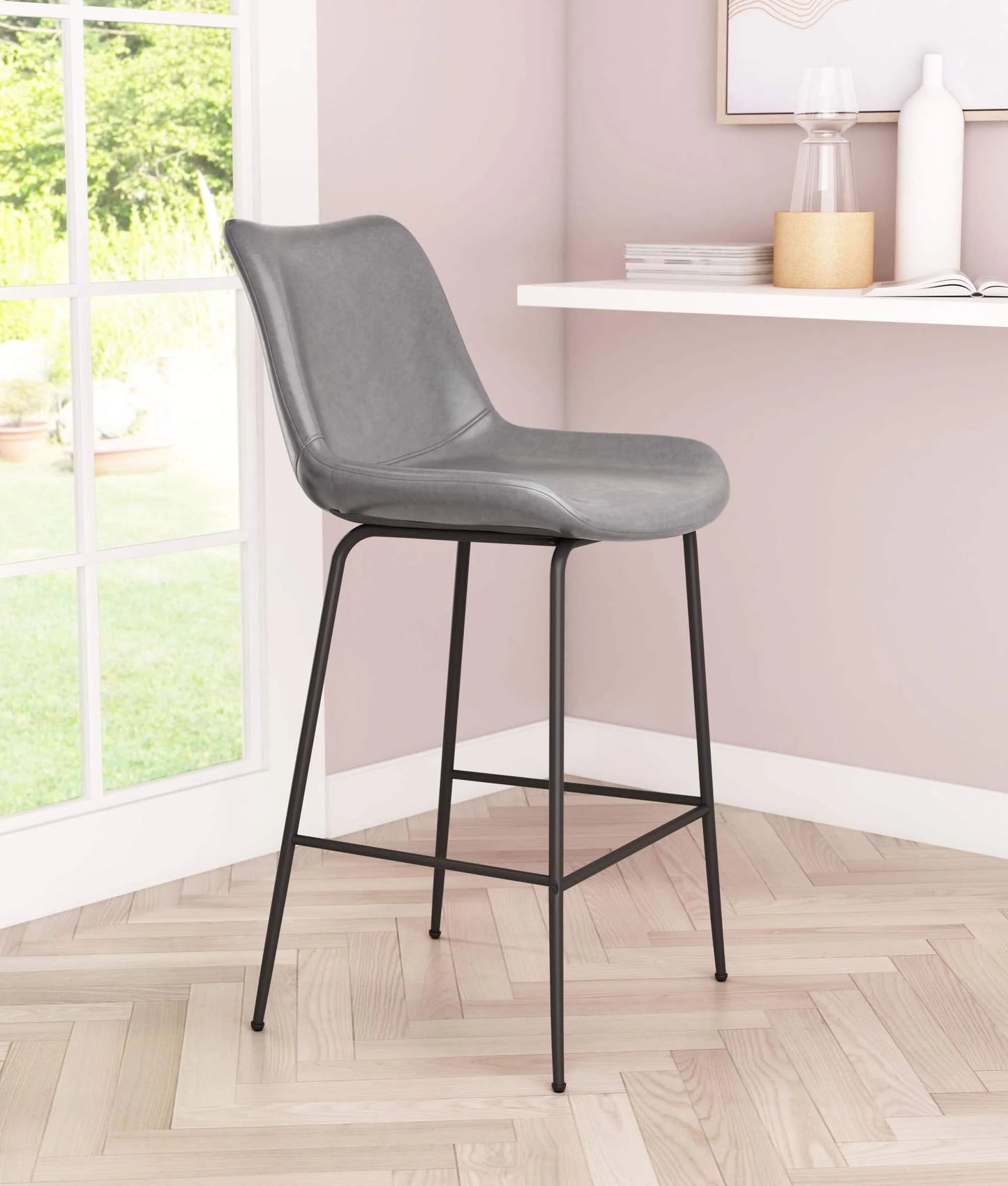Byron Counter Stool Gray single modern chair