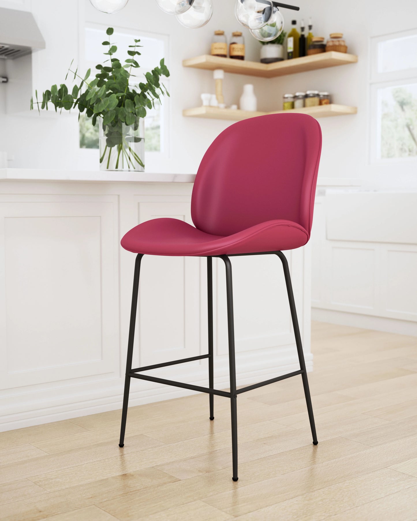 Miles Counter Stool Red in home