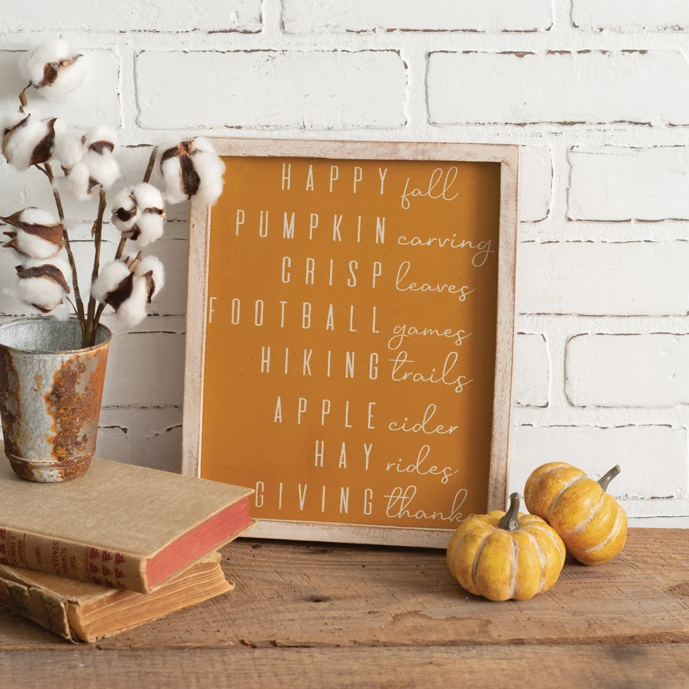 Autumn Words Wall Plaque Sample
