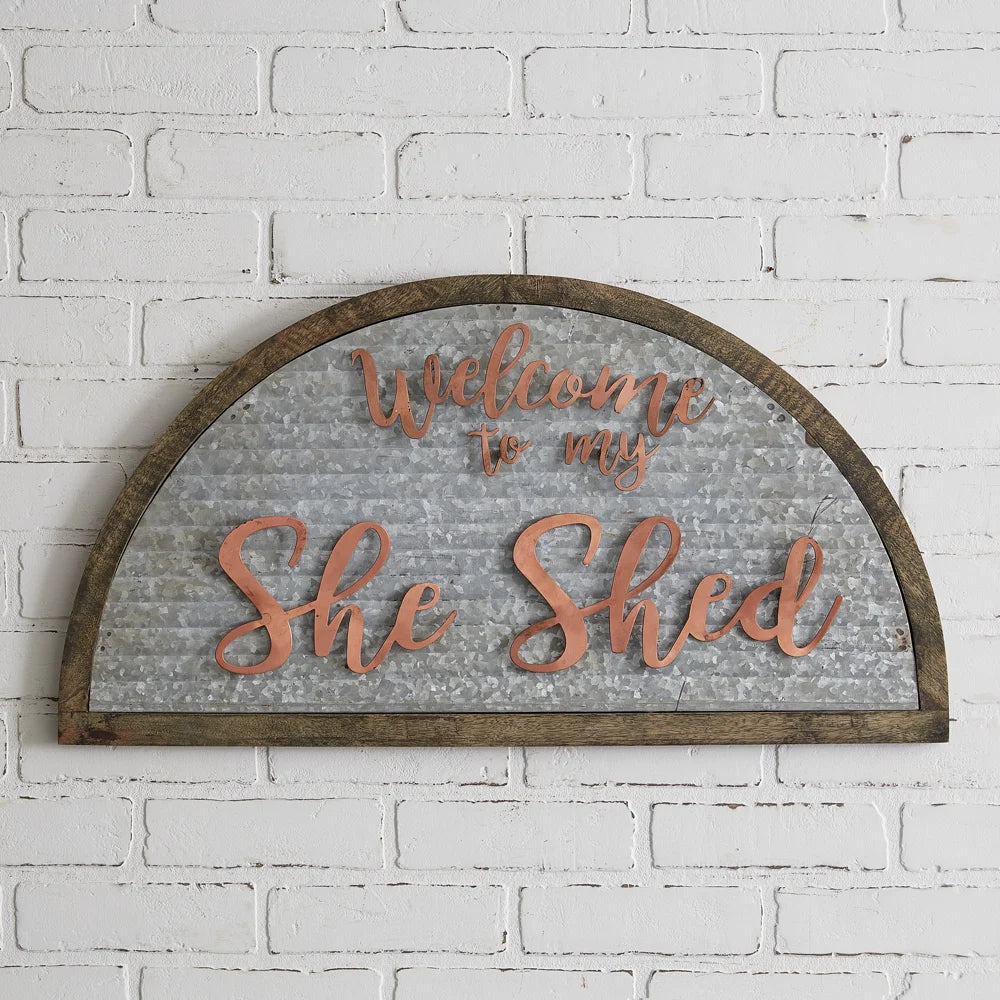 Galvanized She Shed Sign