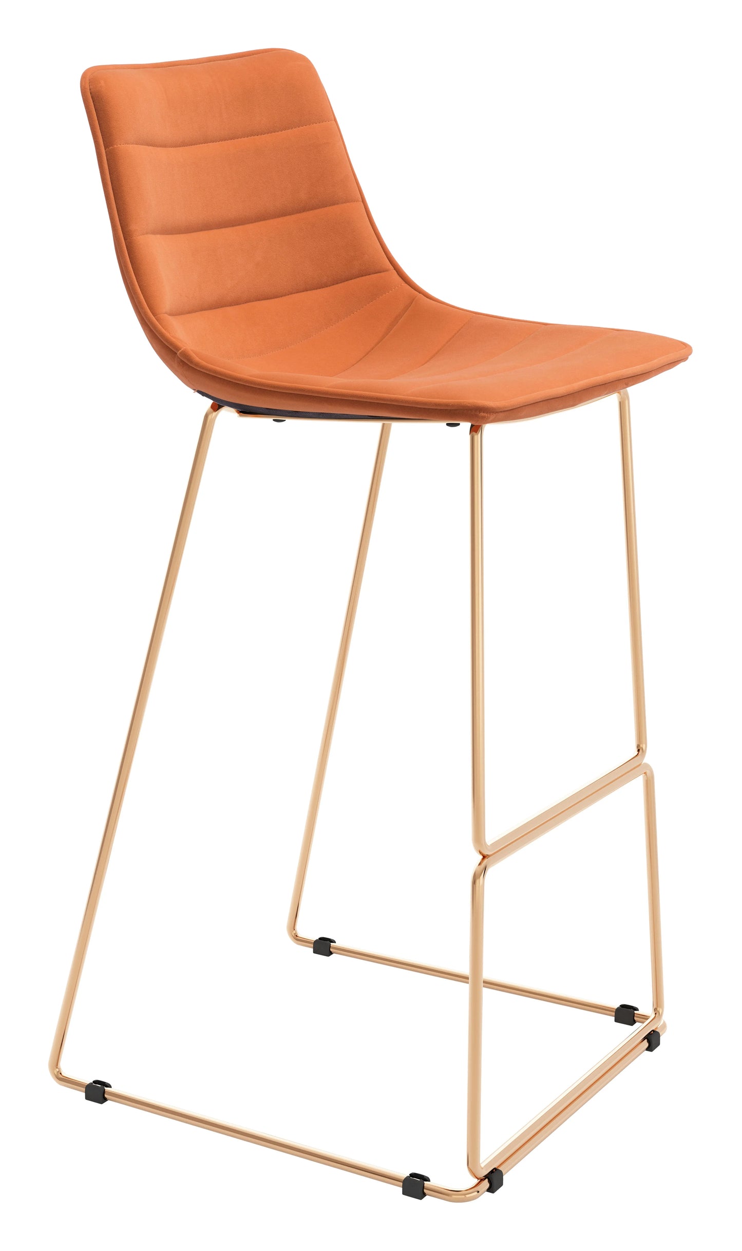Adele Barstool Orange and Gold modern chair