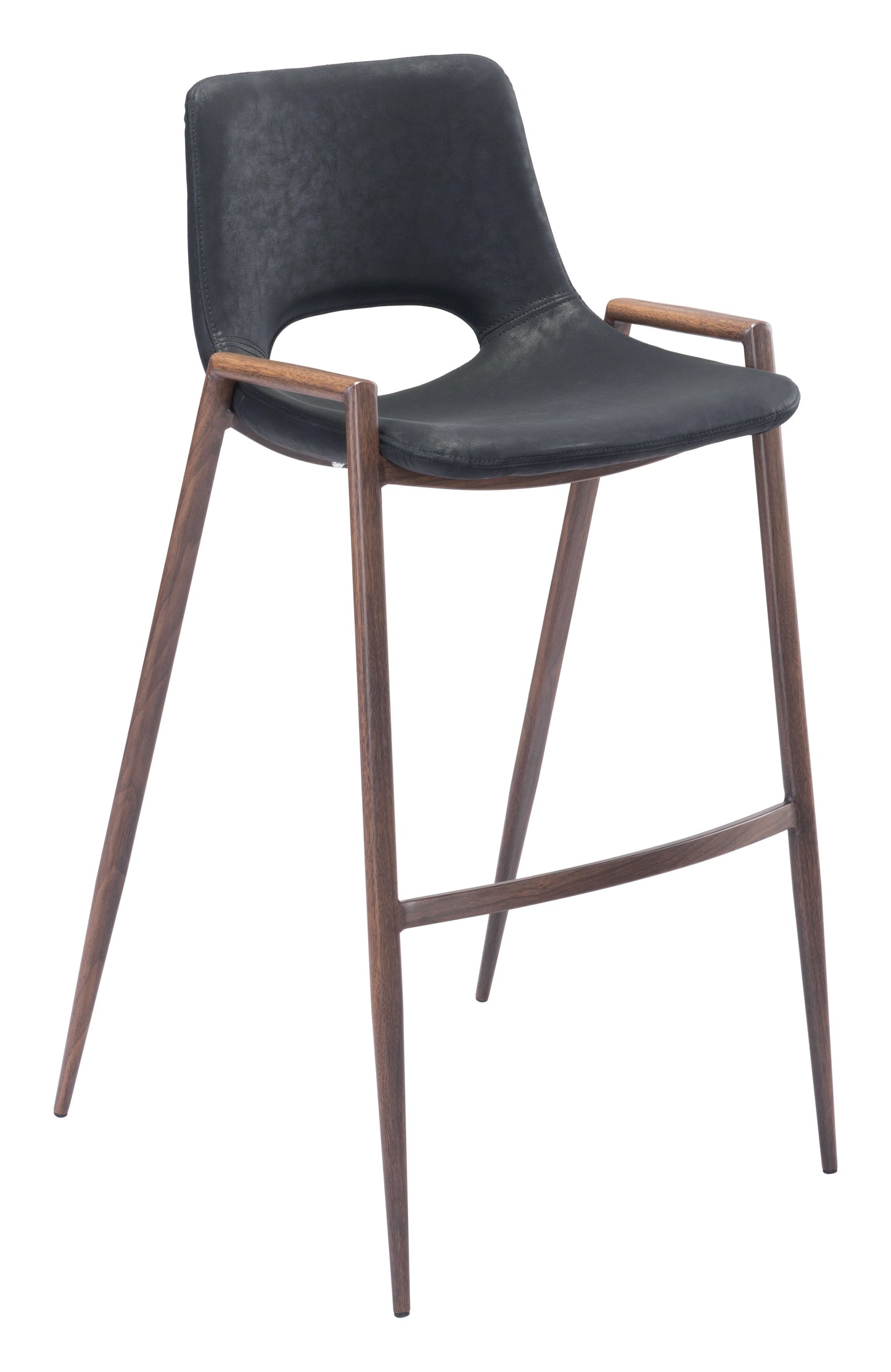 Stackable Black & Walnut stool