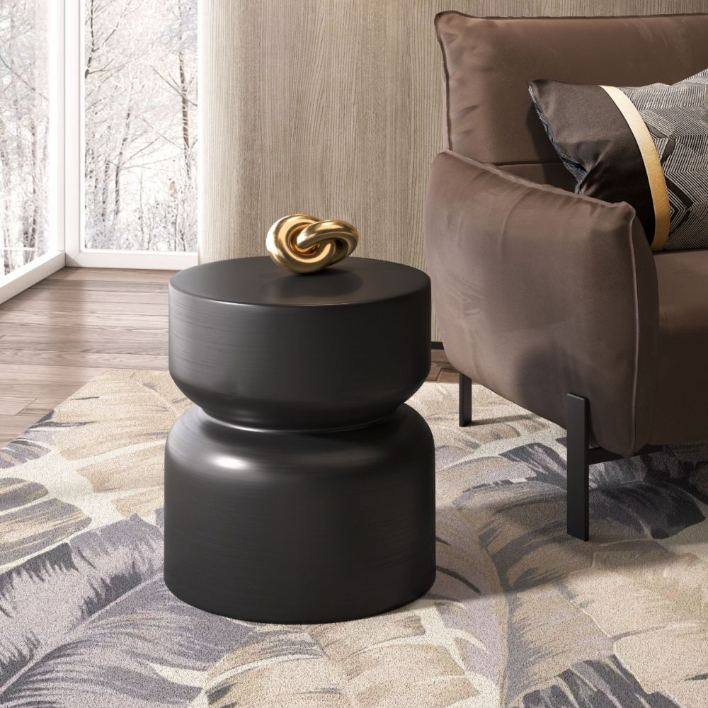 Busan Side Table Black full view