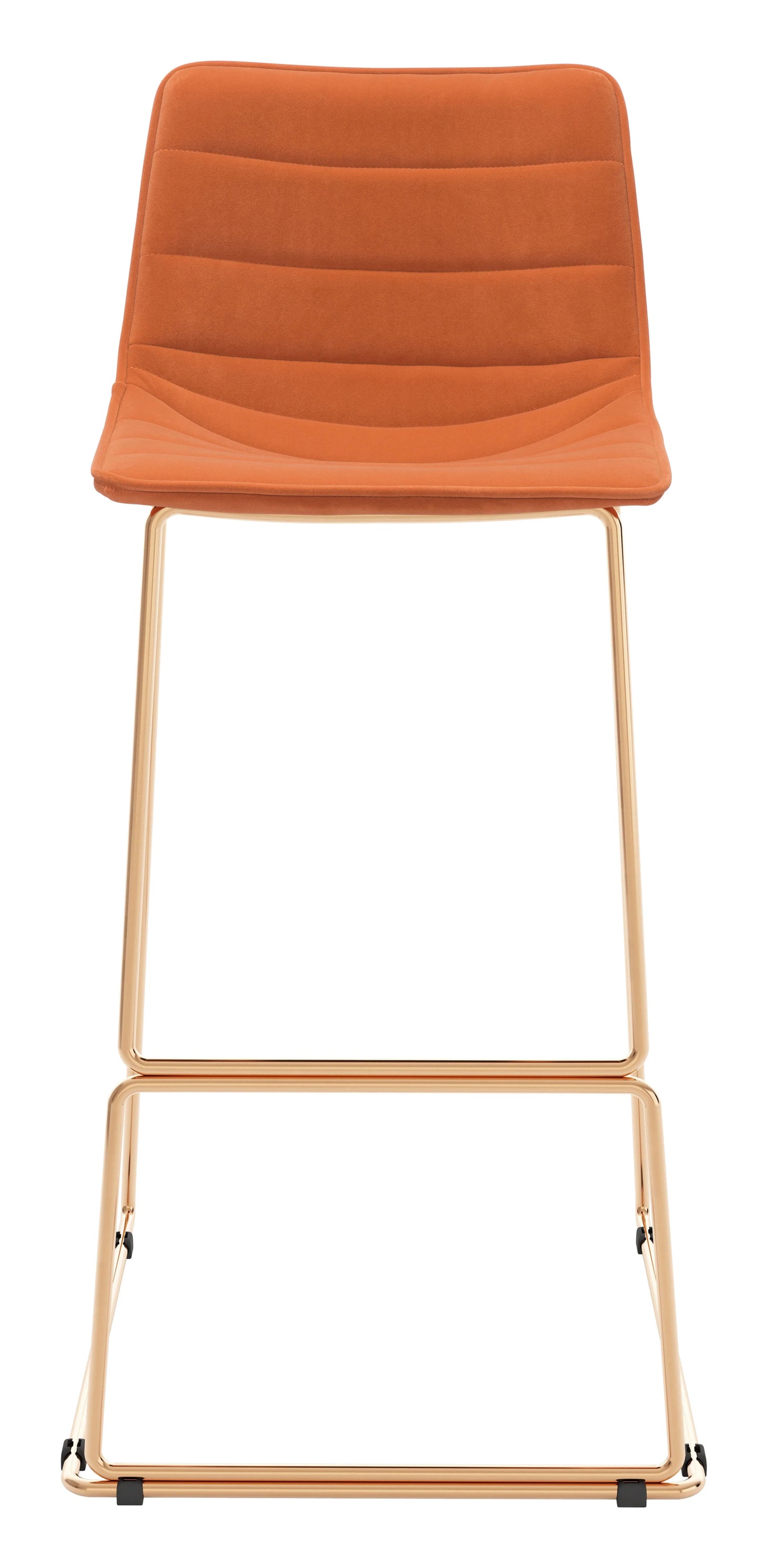 Adele Barstool Orange Gold front view