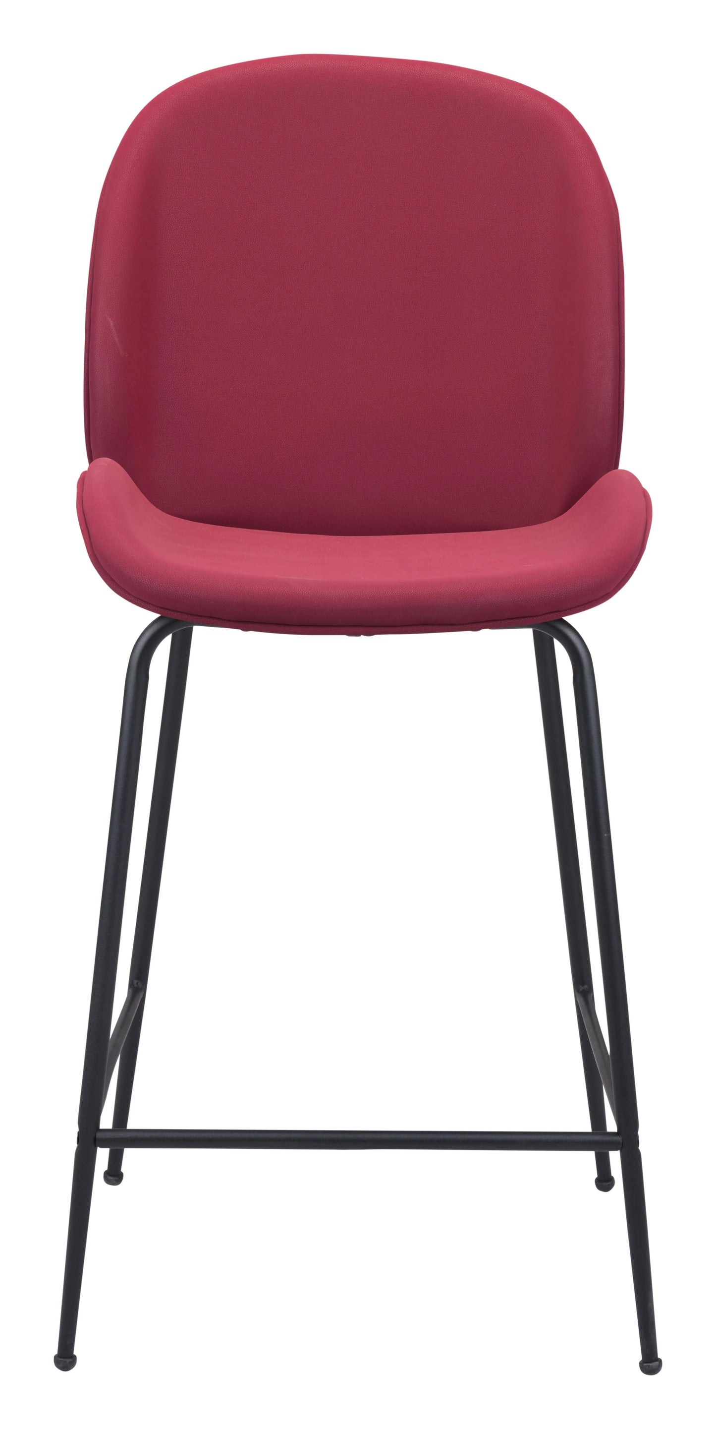 Miles Counter Stool Red Front View