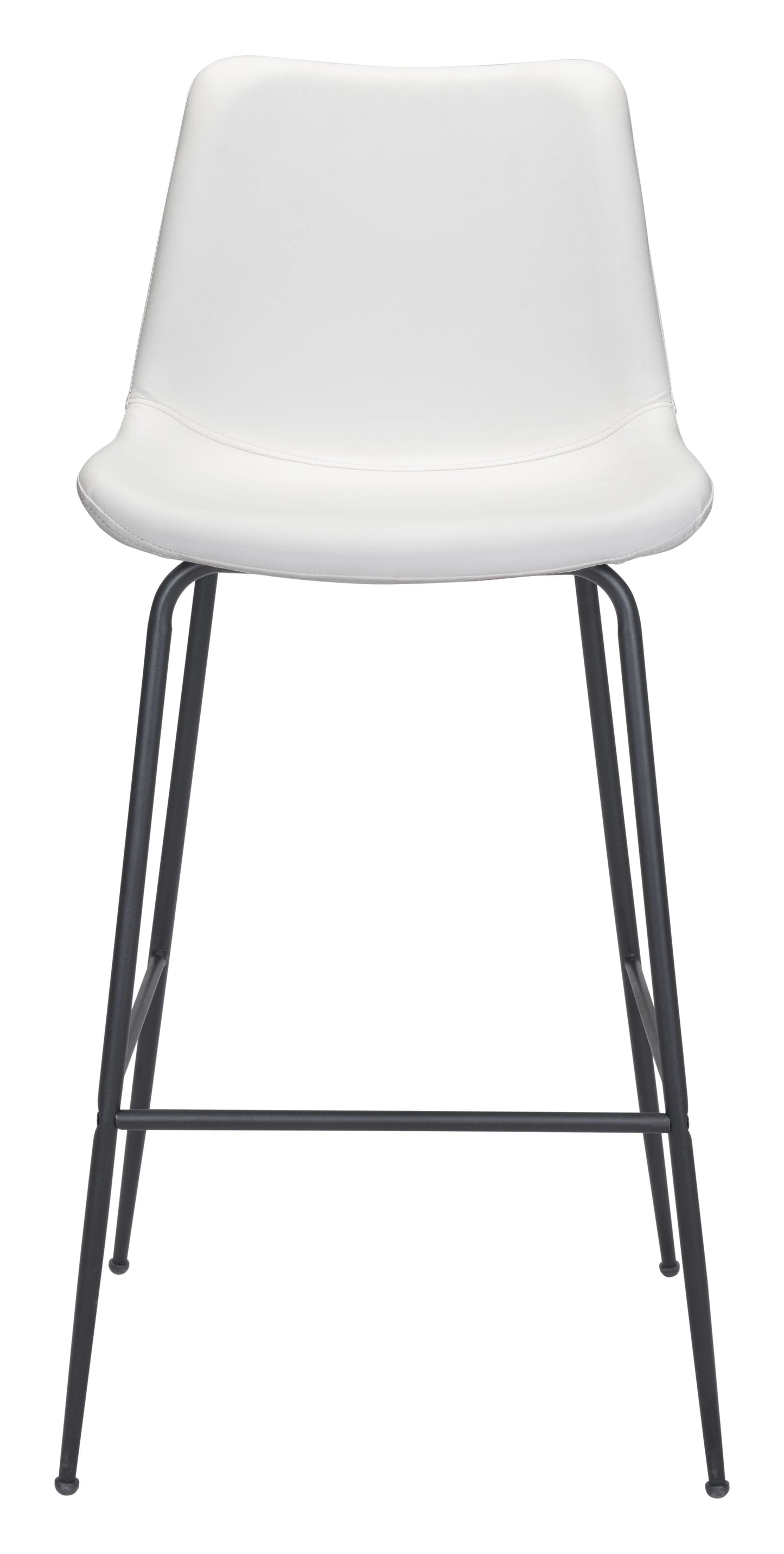 Byron Barstool White front view