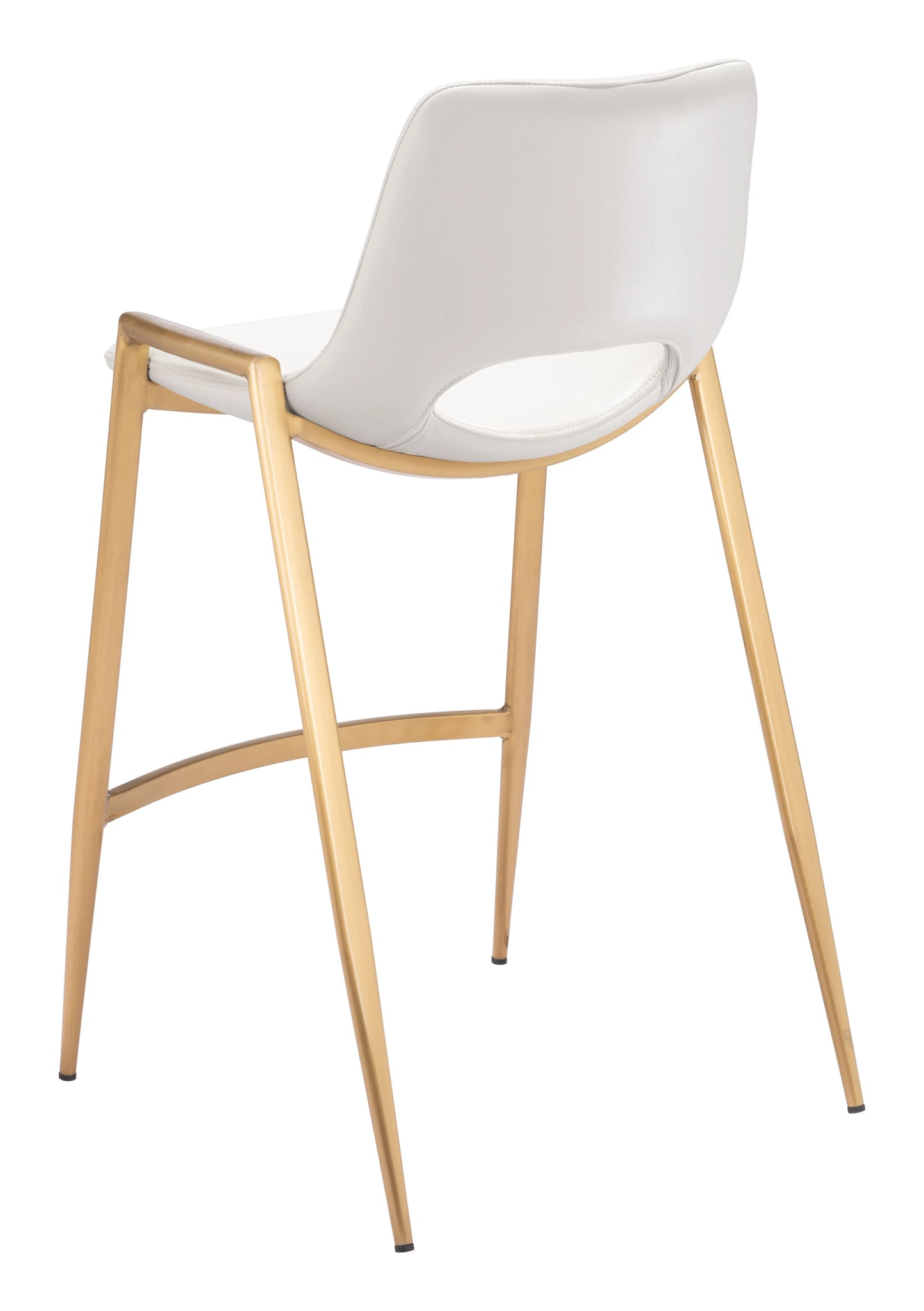 Desi Counter Stool White & Gold General View