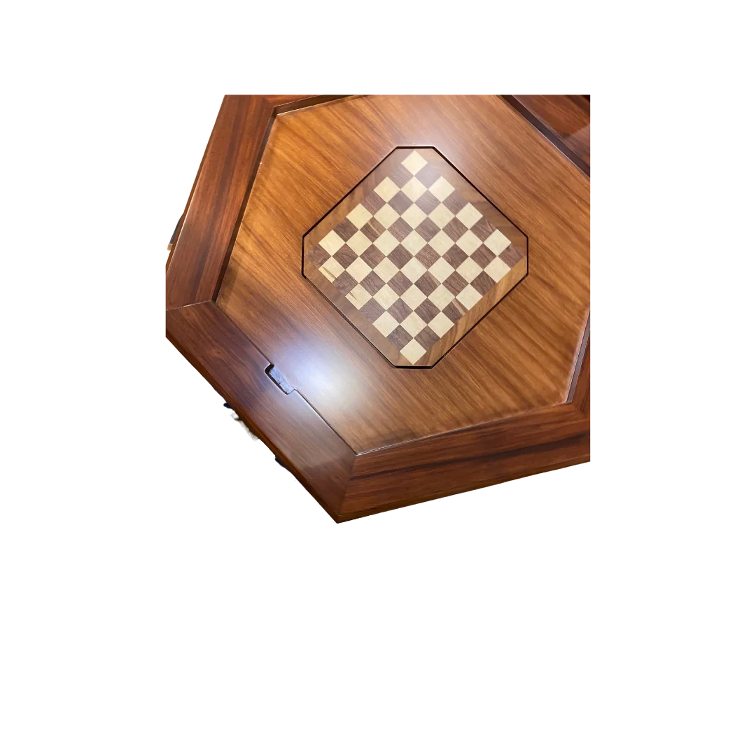 Handcrafted game table from above