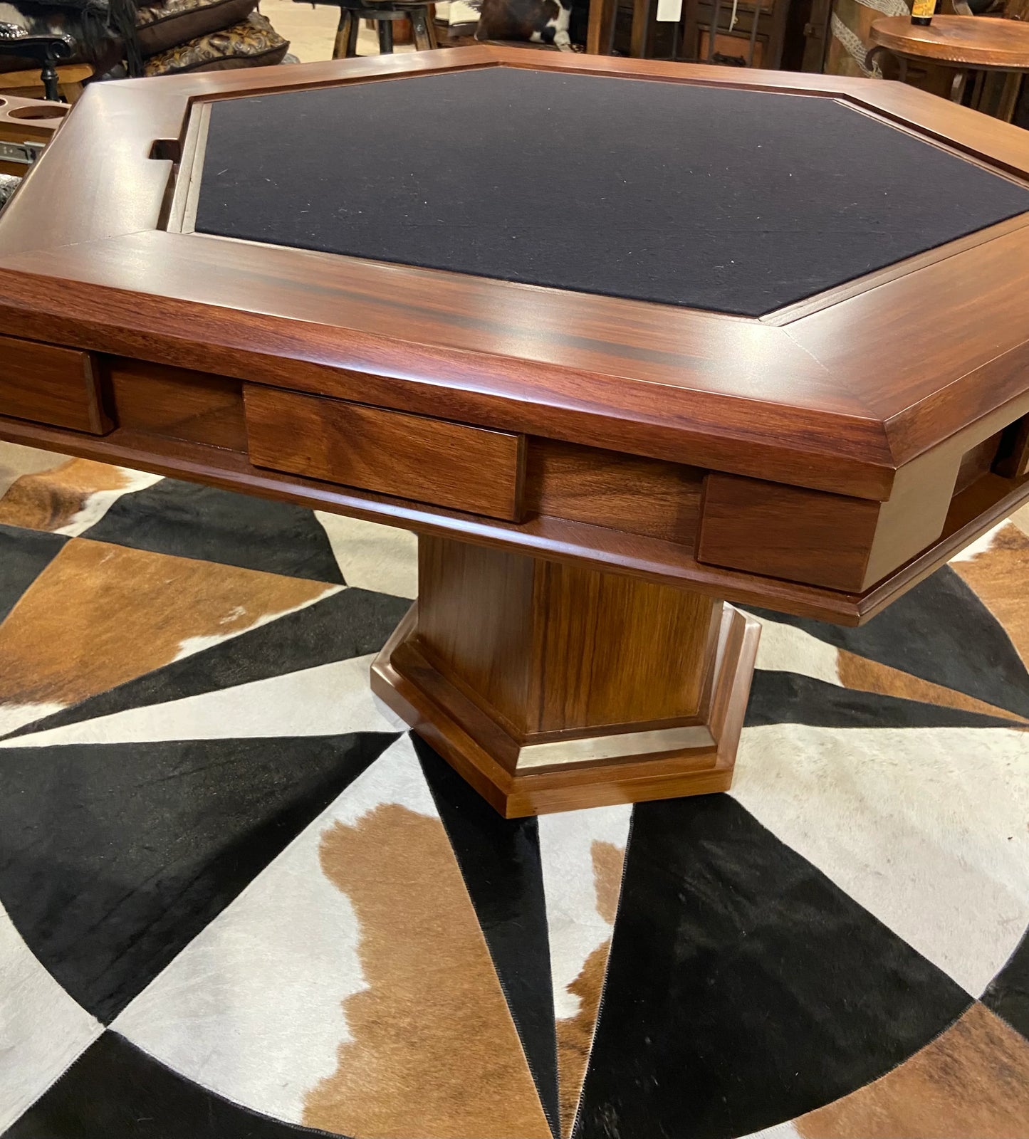 The Artisan crafted solid wood poker table