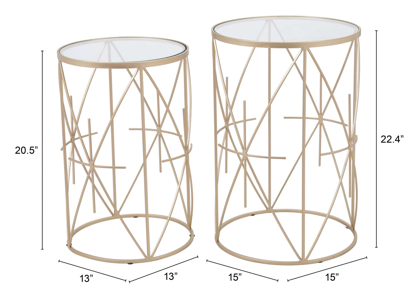 Measurements of Hadrian Glam Tables