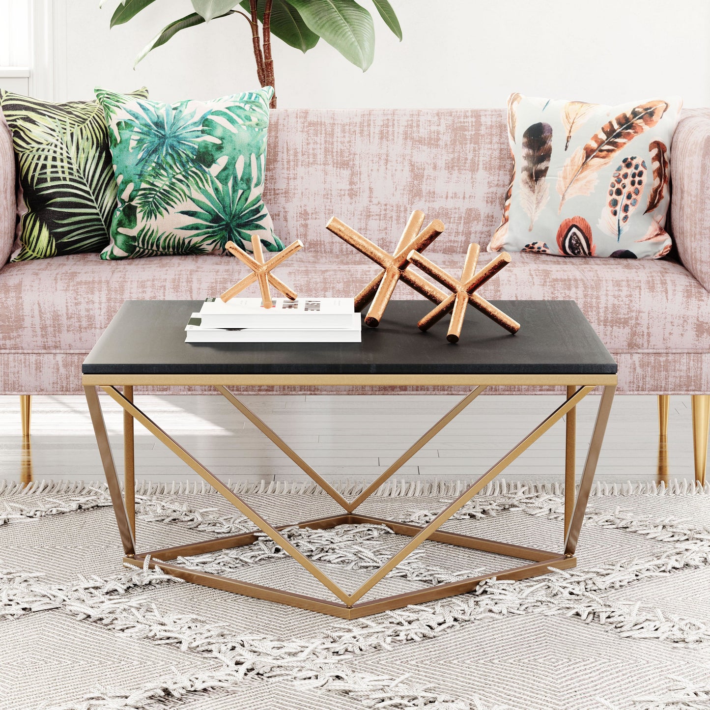 Verona Coffee Table with marble top