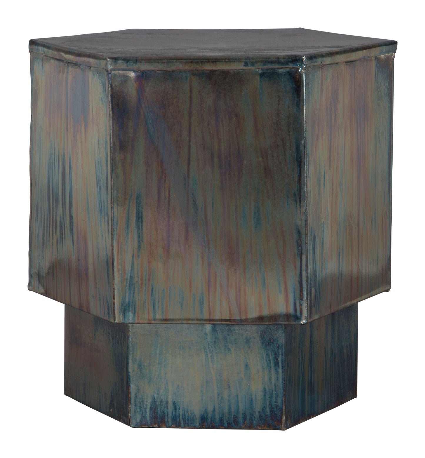 Multicolor iron end table