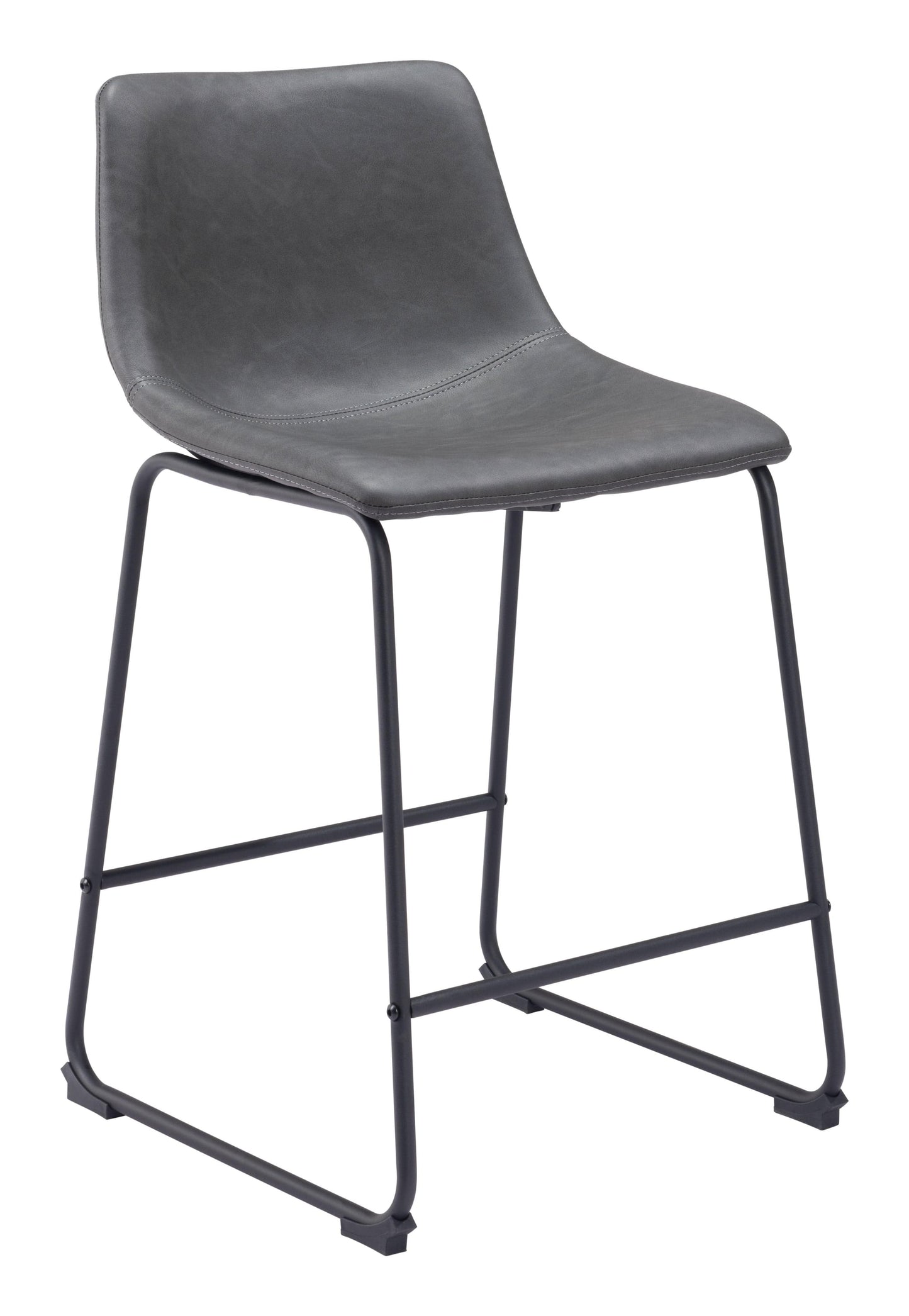 Angled view of transitional stool