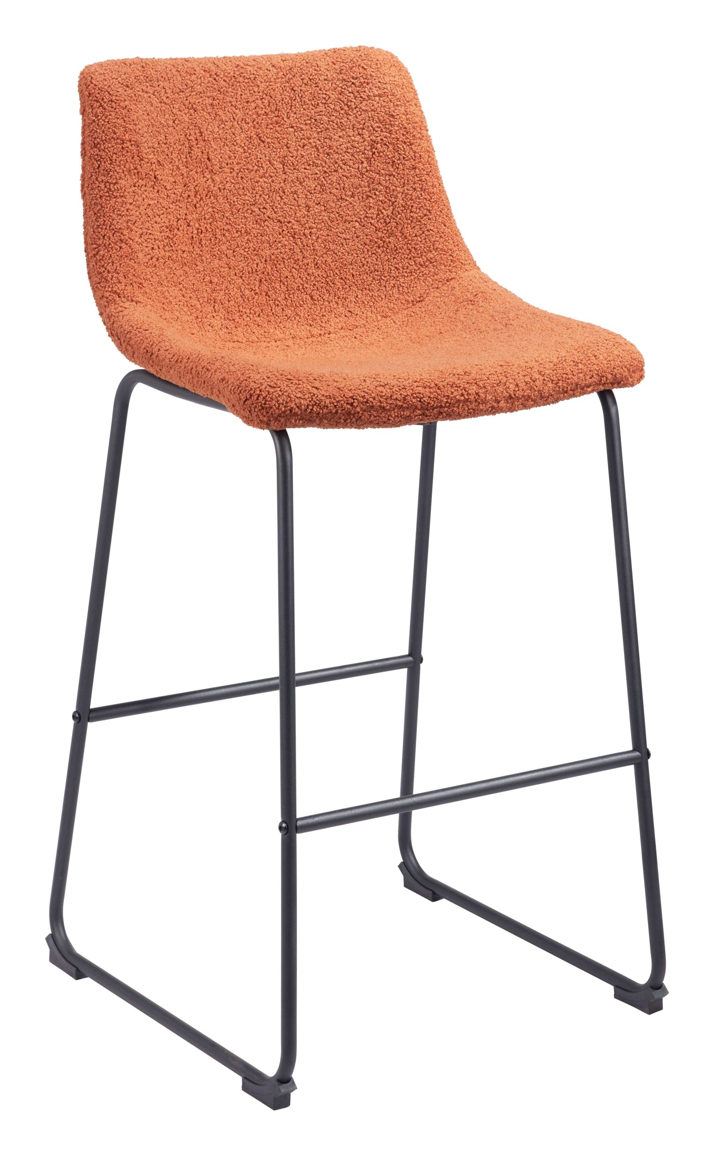 Burnt Orange seat with black steel legs