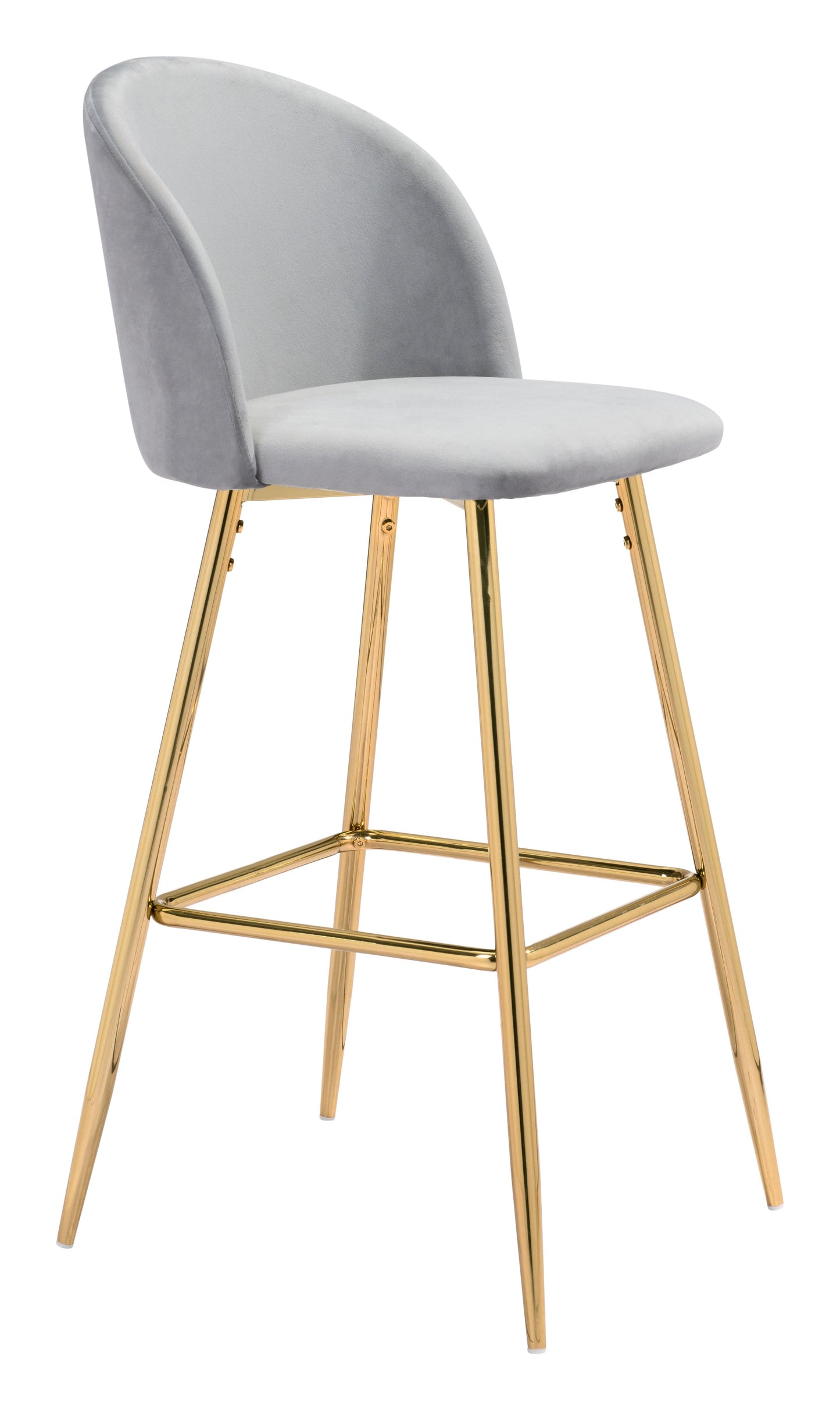 Modern Gray Barstool with Glam