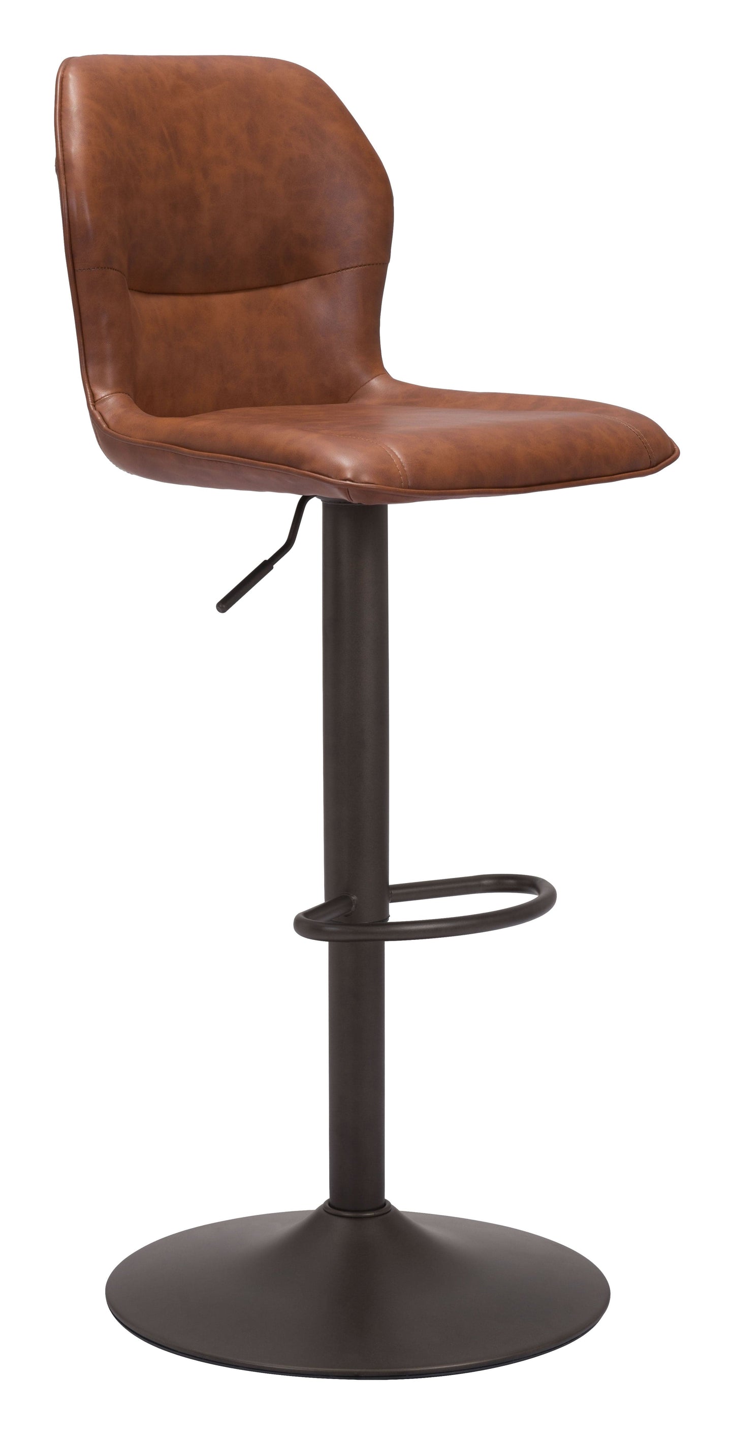 Height Adjustable Bar Chair in Brown and Bronze