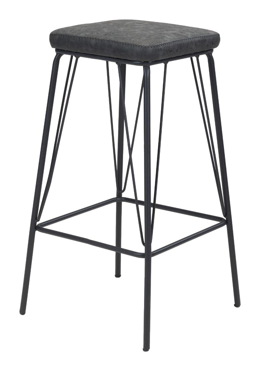 Modern vintage black stool 