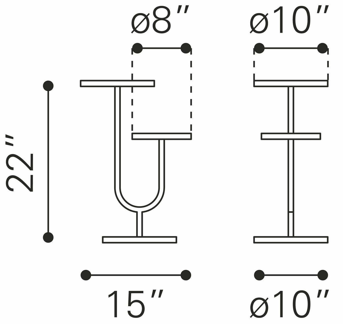 Dimensions of Marc End Table