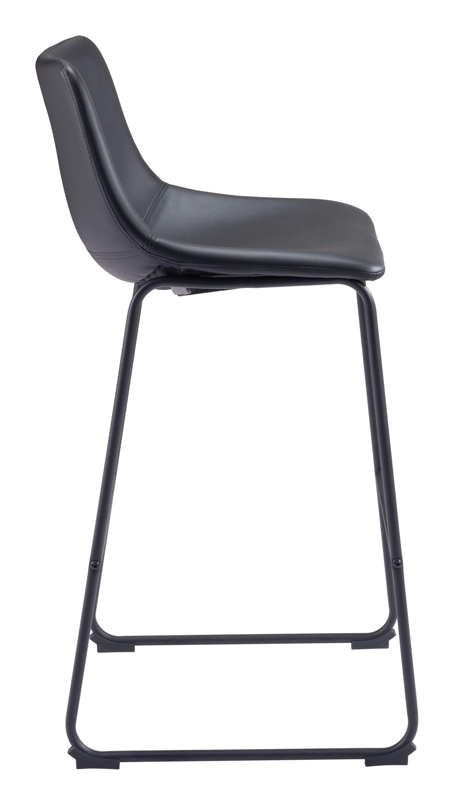 Side view of transitional bar chair