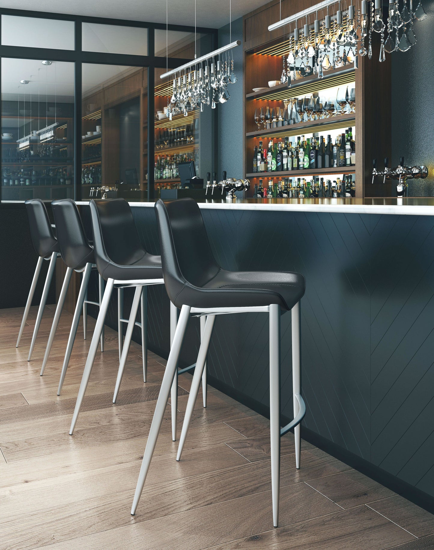 Modern, Hospitality Quality Magnus Bar Chairs