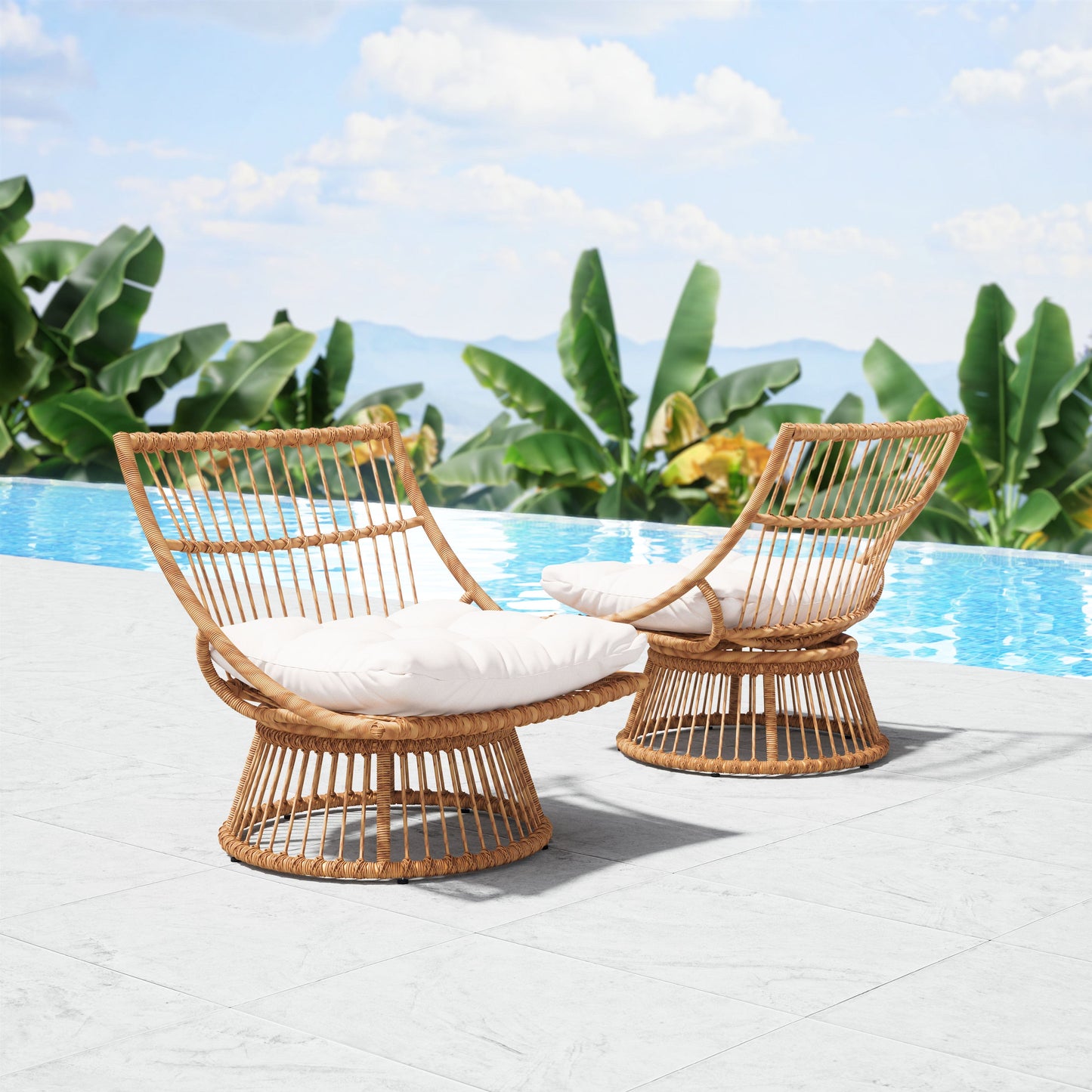 Franco Outdoor Accent chair is perfect poolside