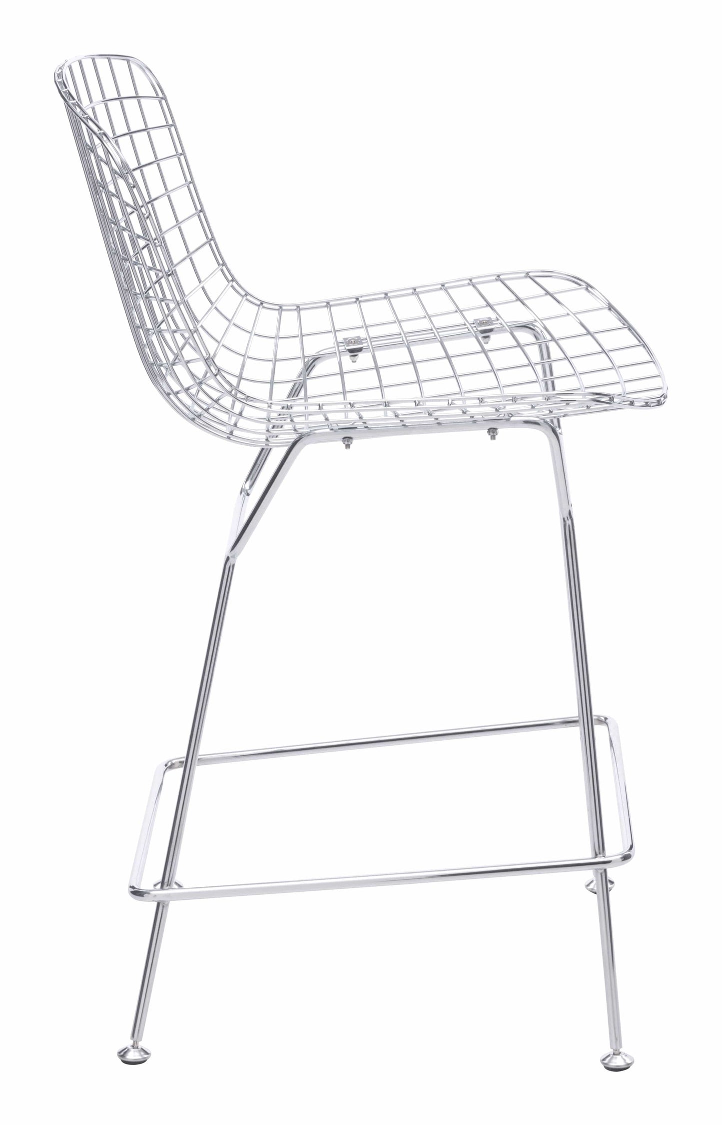 Side View of Chrome Bar Chair