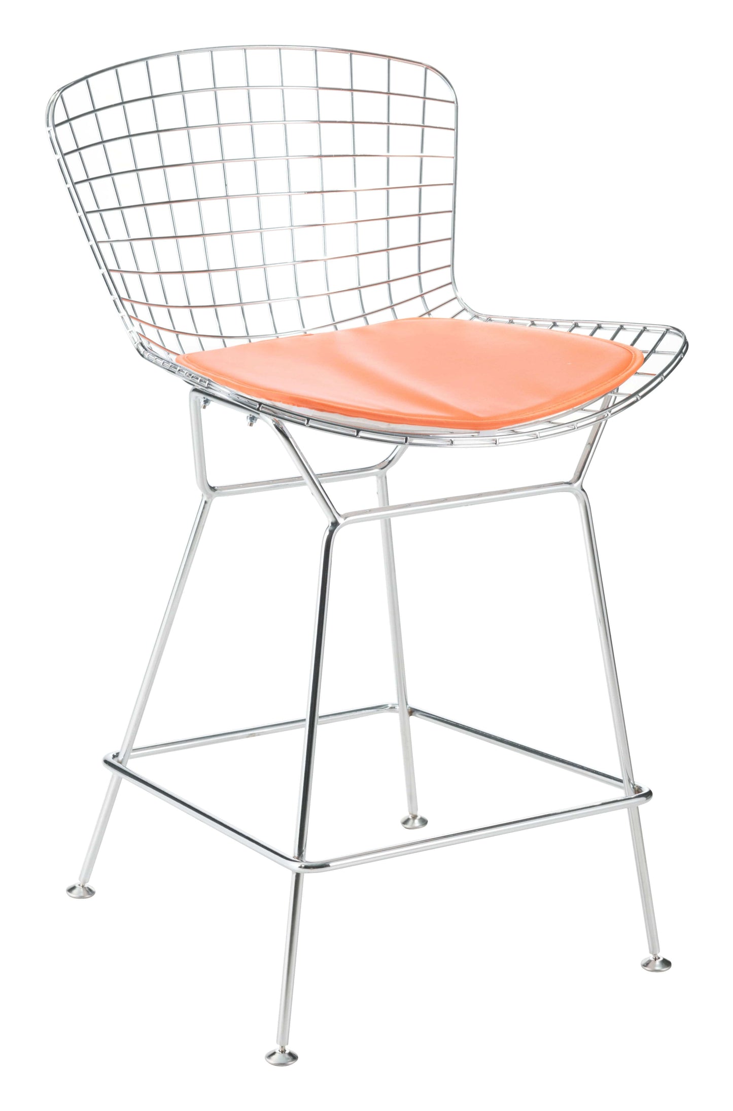 Orange Cushion for Counter Height Stool