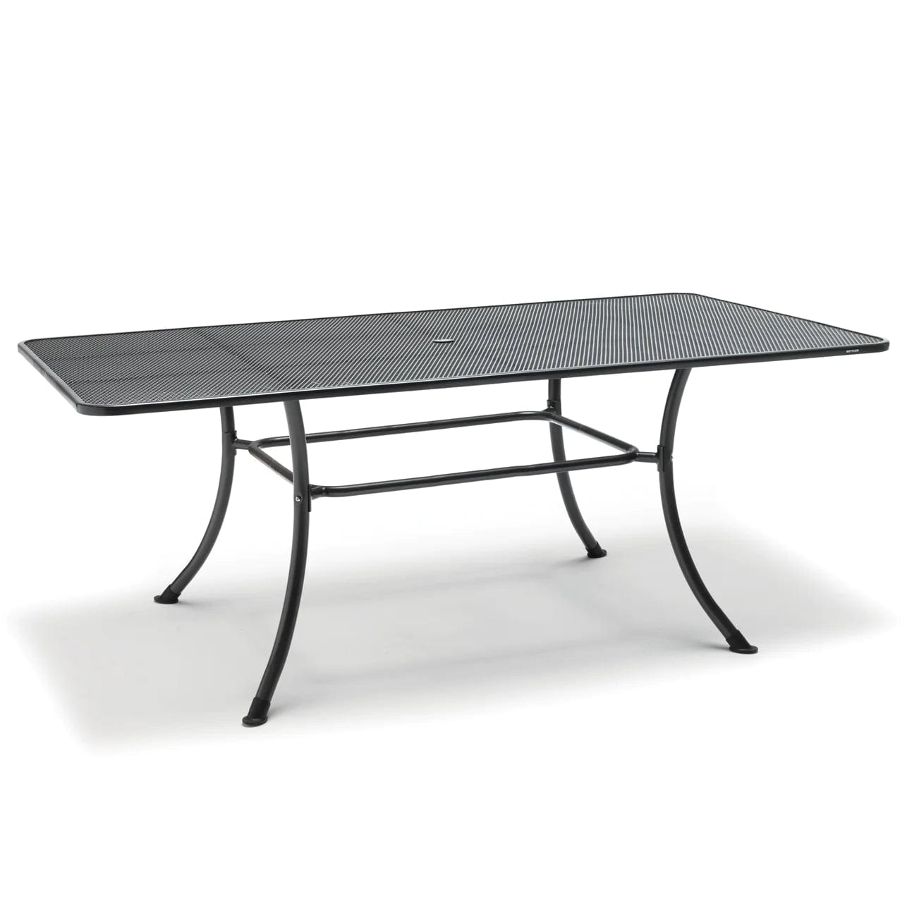 57"x35" outdoor wrought iron mesh table
