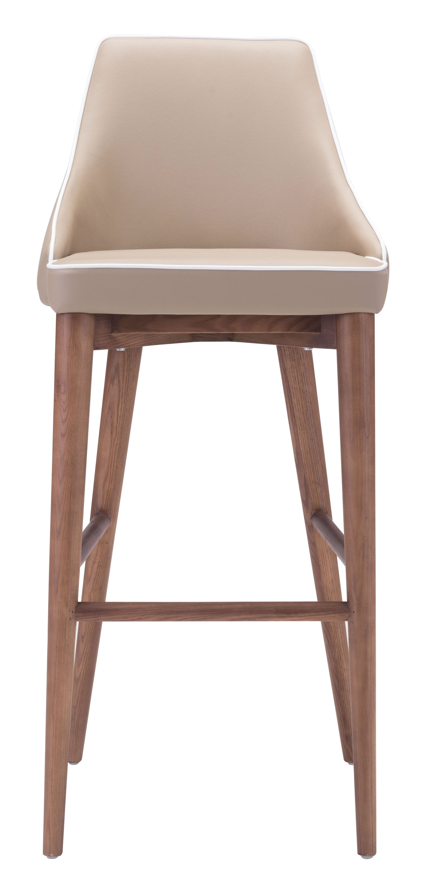 Front View of Beige Bar Chair