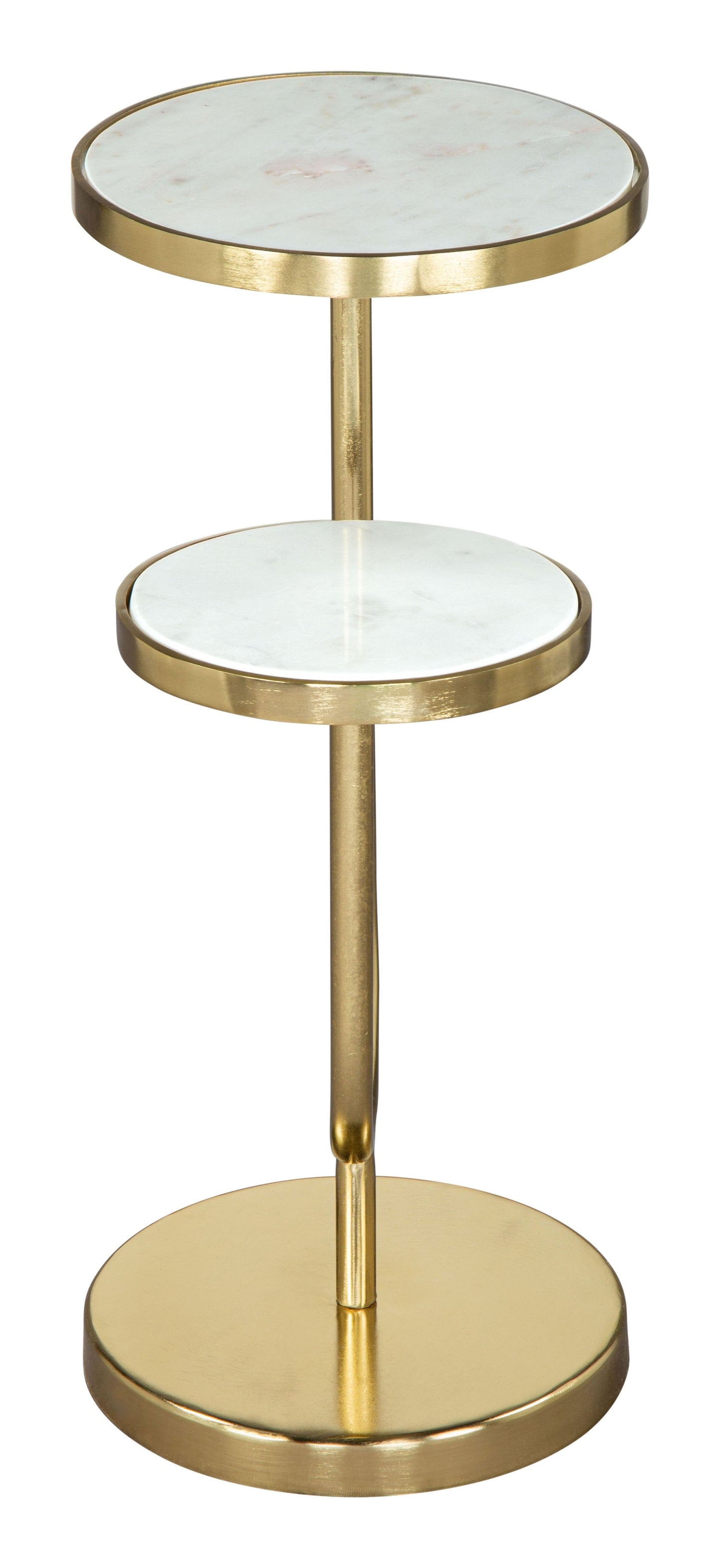 Marble and gold finished side table