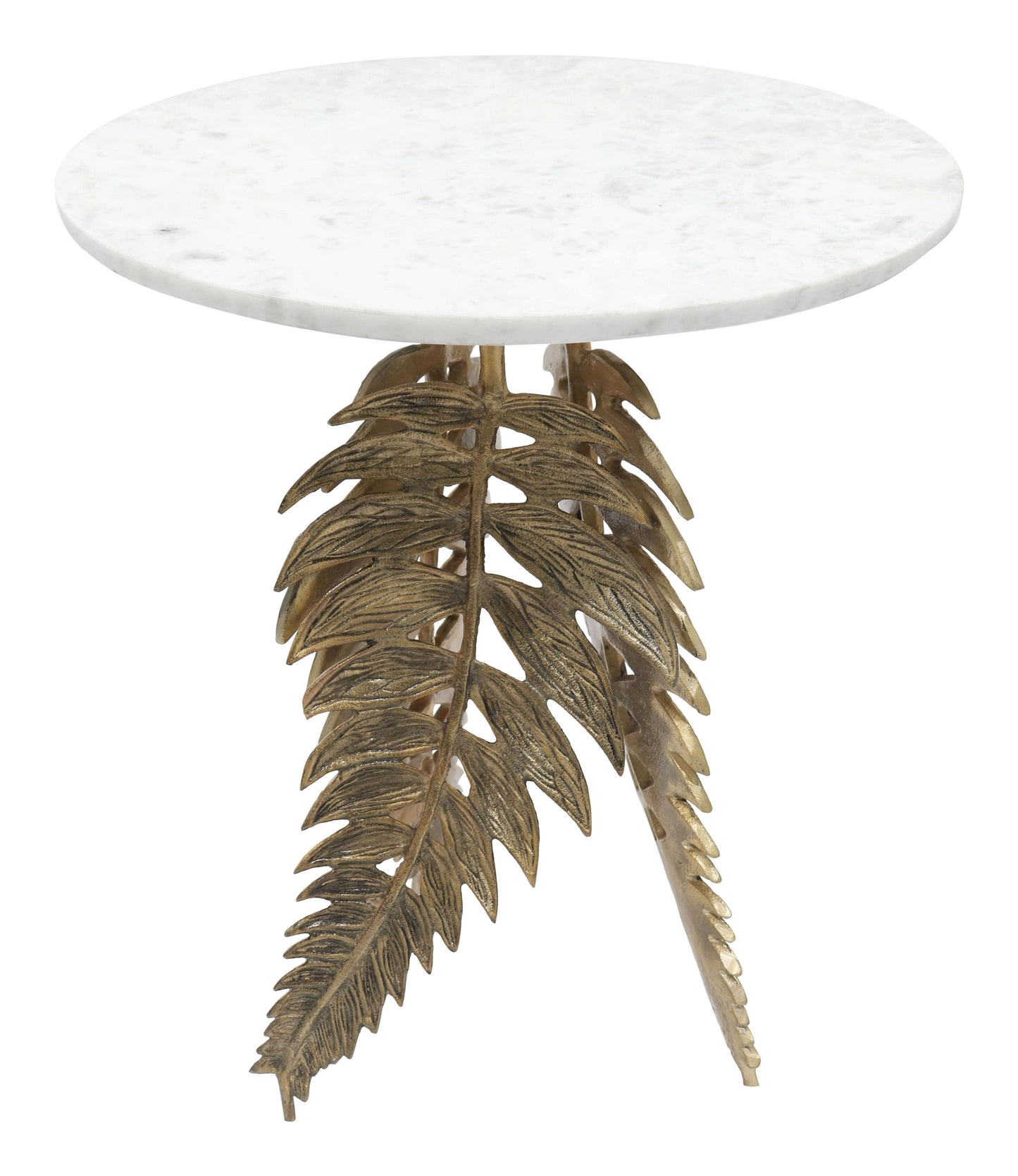 Angled top view of modern glam table