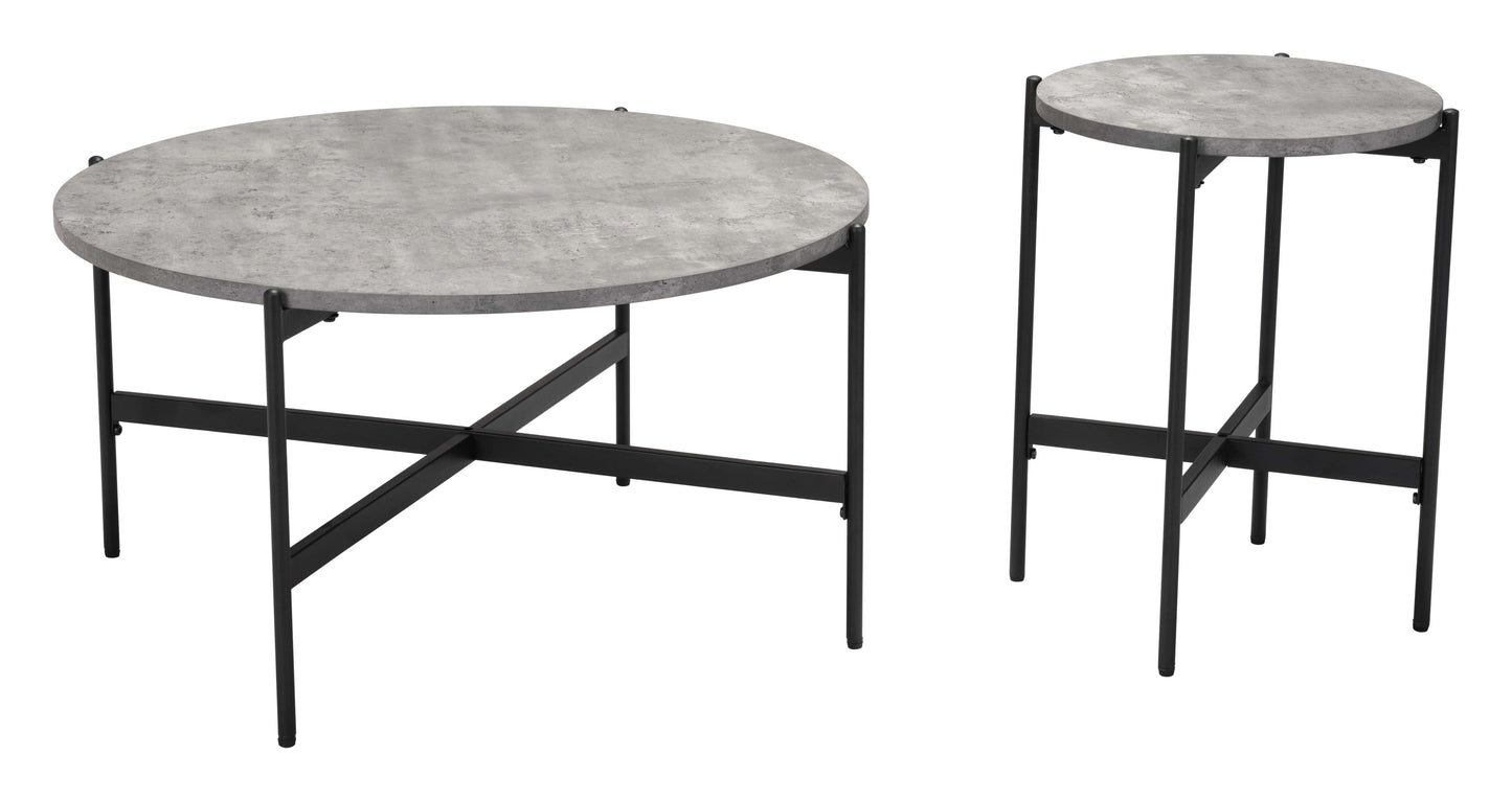 Malo Coffee & Drink Table in Gray & Black