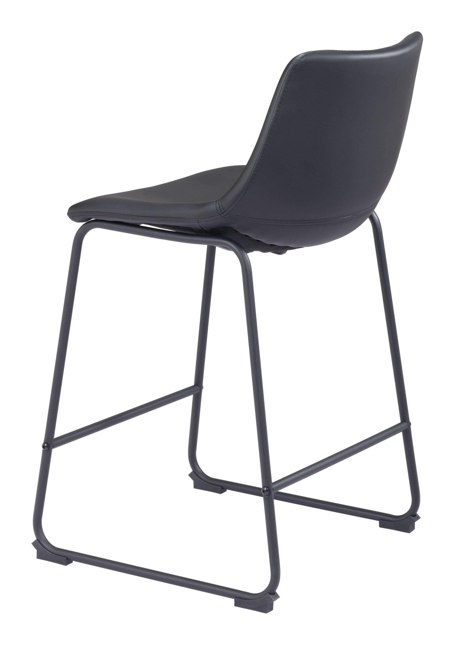 Angled back view of counter chair