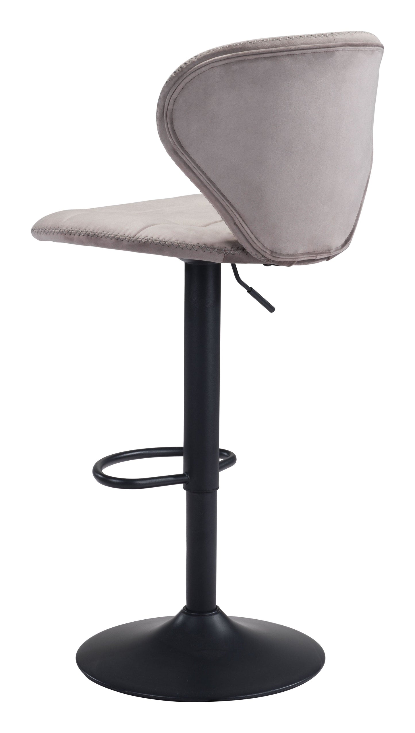 Angled Side View of Chair Showing Height Adjustment Lever