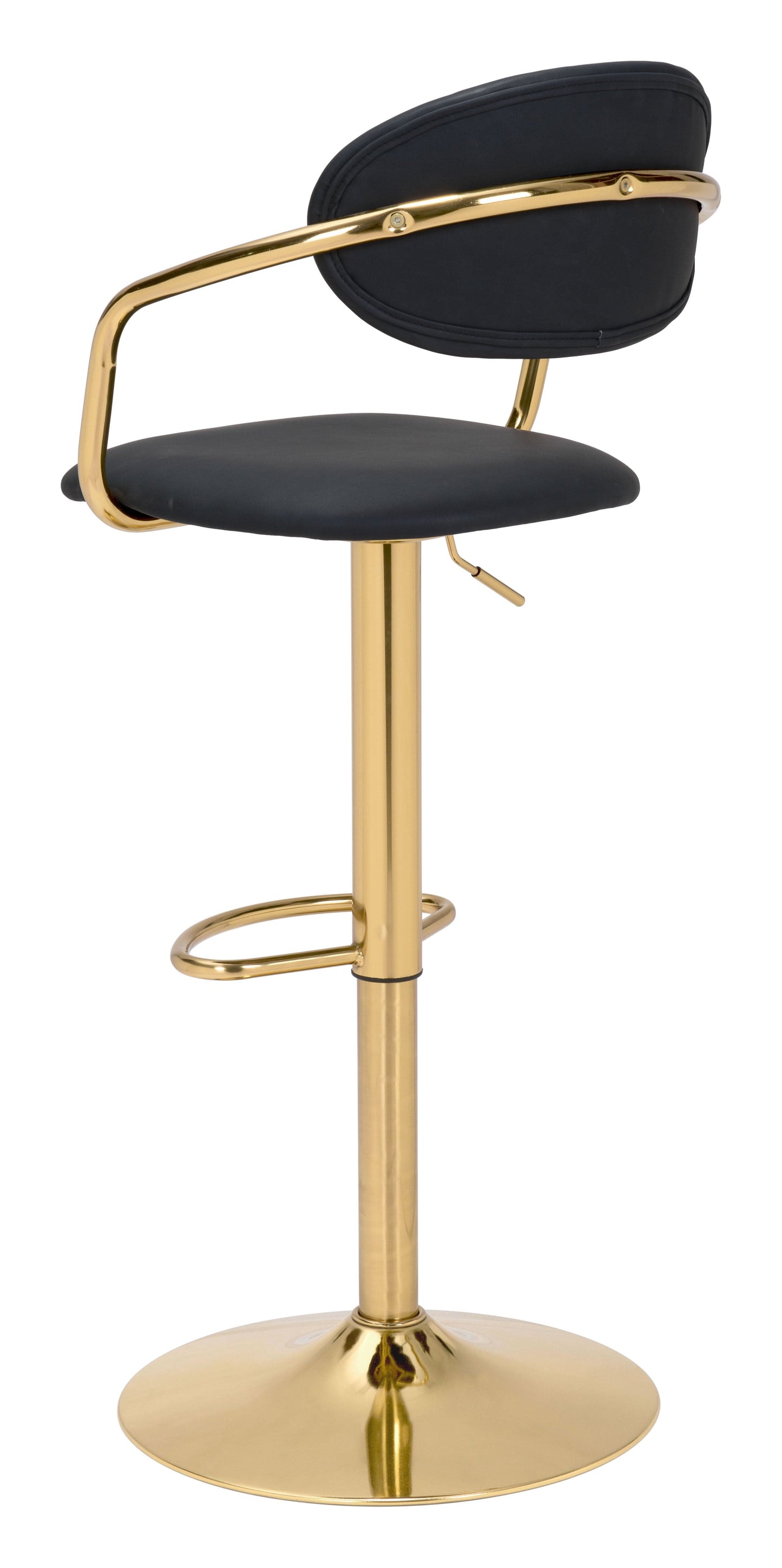 Angled Side View of Height Adjustable Chair