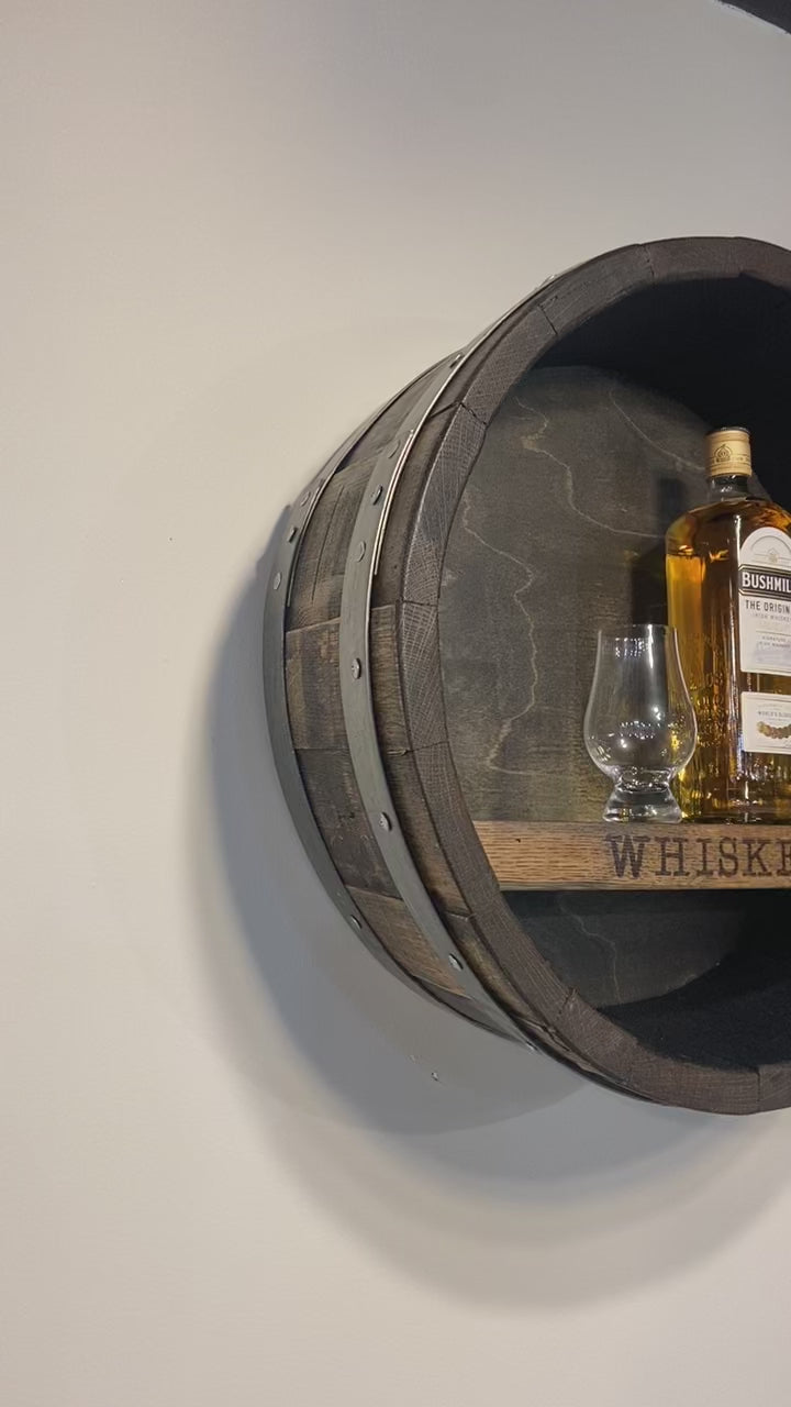 Video Closeup of the Whiskey Bar shelf from the showroom