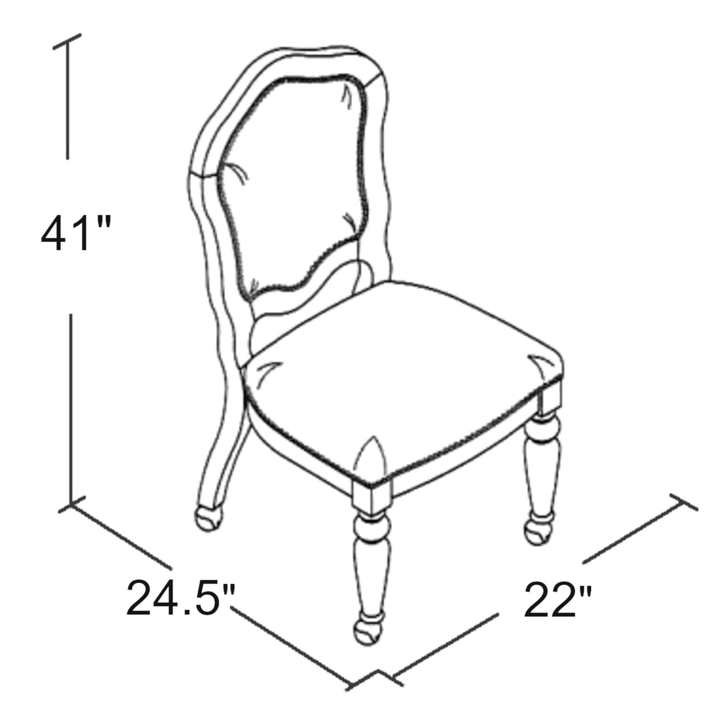 Dimensions of chair