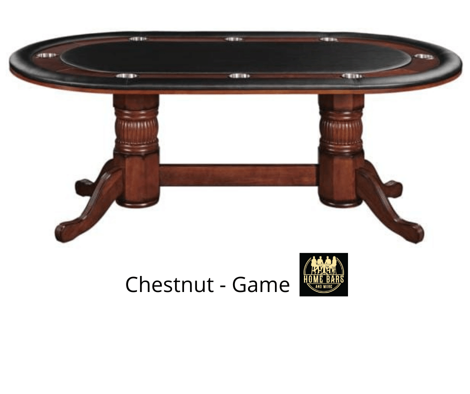 Chestnut Solid Wood Poker Table 84"