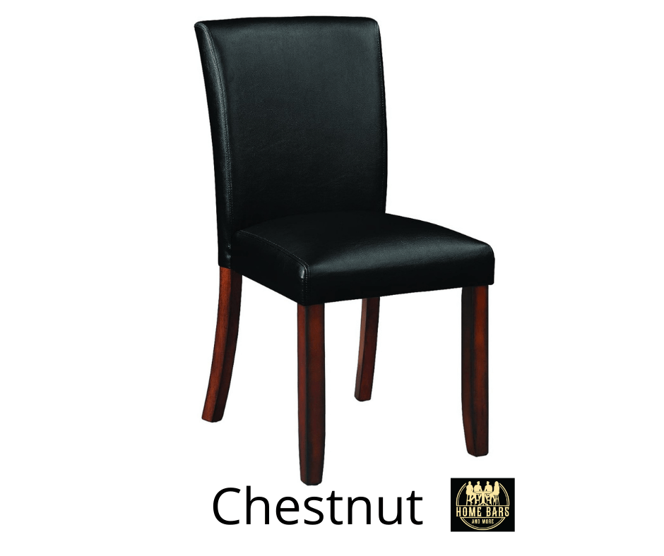 Chestnut Finish Padded Seat Chair