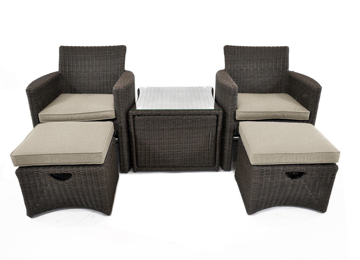 Outdoor Set w/ Cushions in Cast Ash