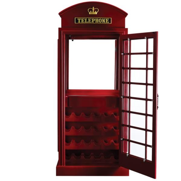Phone Booth Wine Bar Cabinet 