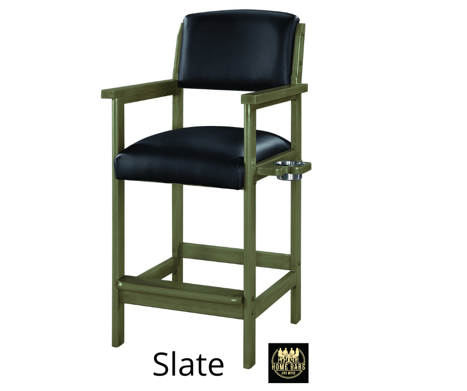 Slate Finish Padded Bar Chair 