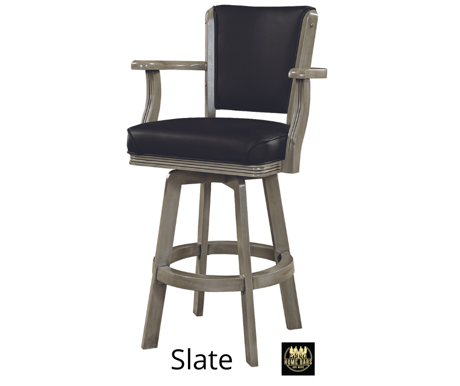 RAM Swivel Barstool with Arms in Antique White or Slate