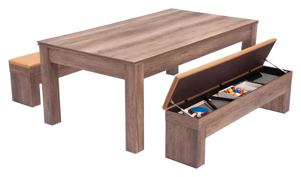 Bonkers Dining Table shown wit matching Bonkers Storage Benches